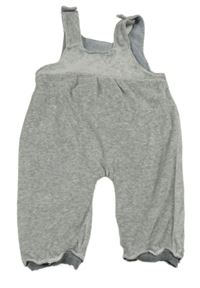 Sivé zamatové na traké obojstranné nohavice