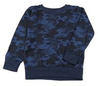 Tmavomodro-čierna army mikina