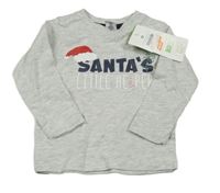 Nové - Světlešedé triko s nápisem Dopodopo