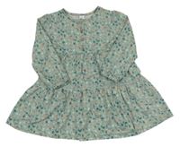 Zelené kvetované šaty Topomini