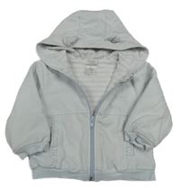 Svetlomodrá prepínaci podšitá mikina s kapucňou