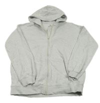 Svetlosivá melírovaná prepínaci mikina s kapucňou M&S