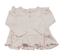 Svetloružová rebrovaná tunika