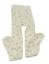 Smetanové punčocháče s hvězdami H&M