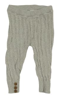 Svetlosivé pletené vzorované tepláky Matalan