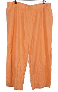 Dámské oranžové lněné culottes kalhoty Papaya 