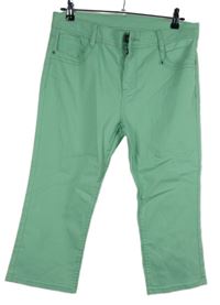Dámske svetlozelené capri rifle M&S