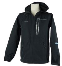 Pánská černá softshellová outdoorová bunda s kapucí 