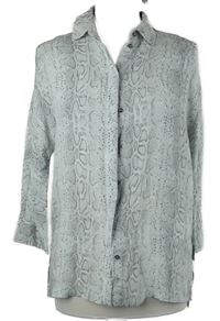 Dámska sivá vzorovaná hodvábneá blúzka Marccain