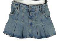 Dámska svetlomodrá rifľová skladaná sukňa Zara