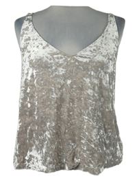 Dámský šedý sametový top H&M