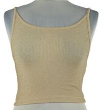 Dámsky pudrový trblietavý crop top FB Sister