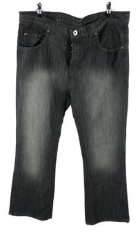 Pánské šedé šisované rifle Denim vel. 38/32