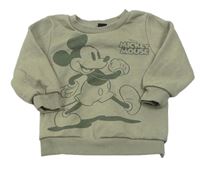 Khaki mikina s Mickey Mousem zn. Disney