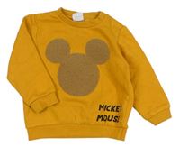 Horčicová mikina s Mickey Mousem zn. Disney