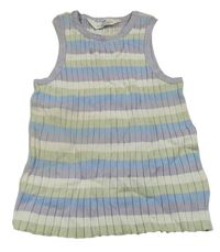 Farebný rebrovaný pletený crop top zn. H&M