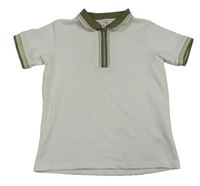 Bílo-khaki polo tričko zn. River Island