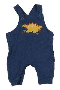 Tmavomodré laclové tepláky s dinosaurem Jojo Maman Bebé