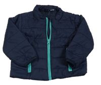 Tmavomodrá šušťáková zateplená bunda Lupilu