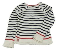 Bielo-čierny pruhovaný sveter