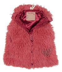 Malinová kožušinová vesta Orchestra