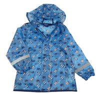 Modrá pláštěnka s velrybami a kapucňou Lupilu