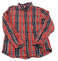 Tmavomodro-bílo-červená kostkovaná košile Lindex