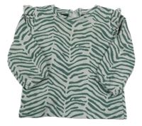 Bílo-zelené vzorované šaty Prénatal