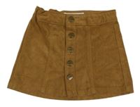 Hnedá semišová prepínaci sukňa H&M