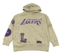 Béžová mikina s kapucí - Lakers