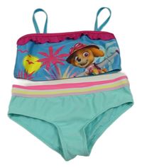 Tyrkysovo-azurové dvoudílné plavky se Skye