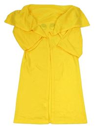 Žltá fleecová televizní deka s vreckom so smajlíkom