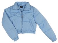 Světlemodrá šusťáková zimní crop bunda New Look