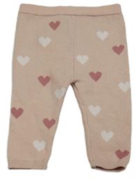 Ružové pletené tepláky so srdiečkami M&S