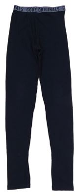 Tmavomodré spodné nohavice s nápismi C&A