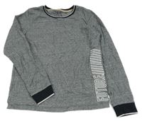 Čierno-biele proužkaté tričko s nápisom Next