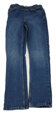 Tmavomodré teplákové rifle s pleteným pasem Land´ End