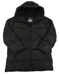 Černá army prošívaná šusťáková zimní bunda s kapucí George