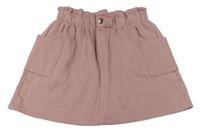 Staroružová tepláková sukňa s vreckami George