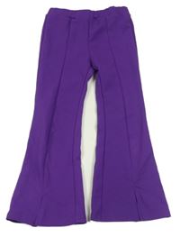 Fialové flare nohavice Shein