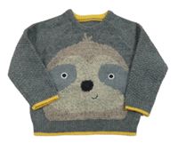 Šedý svetr s lenochodem Dunnes stores