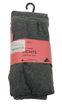 Nové - 3x tmavošedé punčocháče M&S