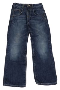 Tmavomodré rifle ošoupaného vzhledu