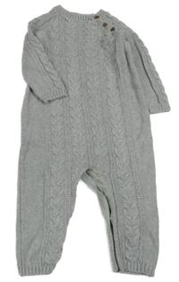 Světlešedý pletený overal Next