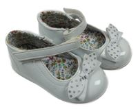 Bílé lakované baleríny s mašlí vel.20