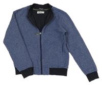 Modrá melírovaná prepínaci mikina