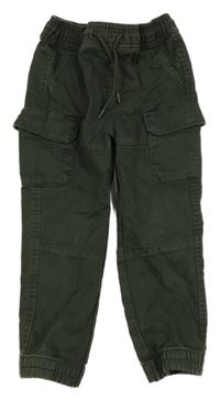 Khaki teplákové cuff jogger rifle s kapsami Matalan