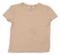 Lososové rebrované tričko H&M
