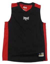 Čierno-červené športové tielko s logom Everlast