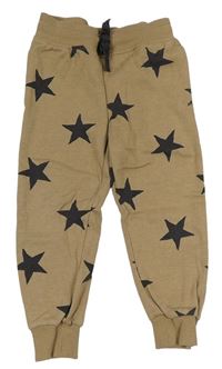 Béžové hvězdičkované cuff tepláky H&M
